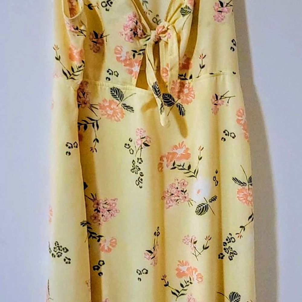 Charming Floral Yellow Kids Dress